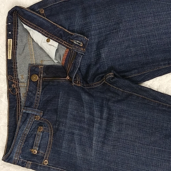 Chip and Pepper Production Laguna Beach  Blue Dark Wash Mid Rise Flare Jean - Picture 4 of 14